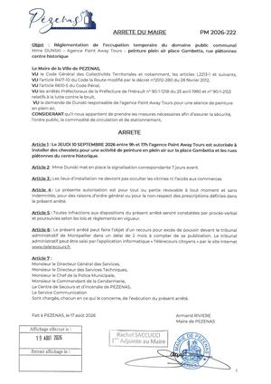 Arrêté 19 08 26