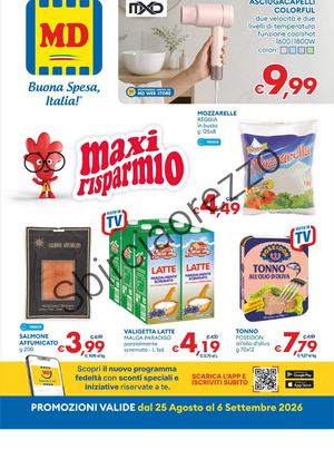 Volantino Md Dal 25 Agosto Al 06 Settembre 2026