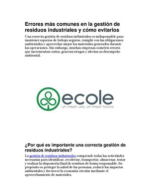 Errores Más Comunes En La Gestión De Residuos Industriales Y Cómo Evitarlos