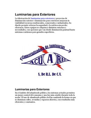 Luminarias Para Exteriores