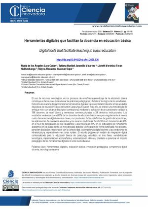 Dialnet Herramientas Digitales Que Facilitan La Docencia En Educa 10599662