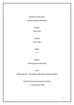 Proyecto De Tecnologia II Trimestre