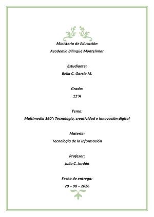 Proyecto Trimestral Tecnología 2 Trimestre