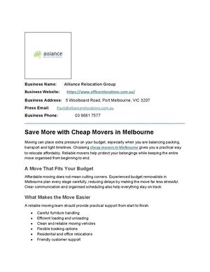 Save More With Cheap Movers In Melbourne