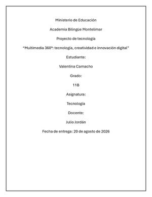 Proyecto Tecnología, Valen