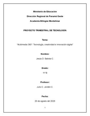 Proyecto De Tecnologia Electronico