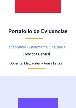 Portafolio De Evidencias Didactica