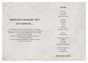 Schede degli intervistati / terremoto a Meduno 1976