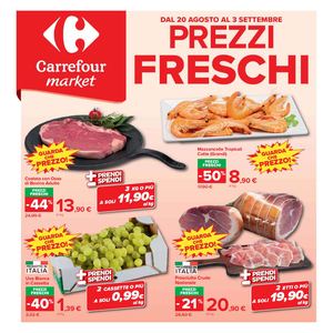 Volantino Carrefour Market Dal 20 Agosto Al 03 Settembre 2026