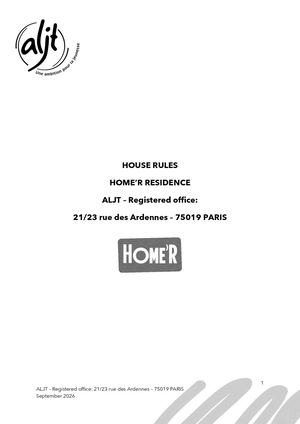 ALJT - Règlement Interieur HOMER 2026 - Version ANG Avec Annexes
