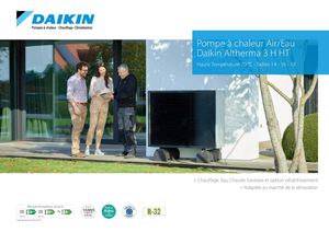 Daikin Altherma 3 H HT Haute Température 70 °C Tailles 14 16 18