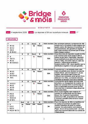 22. Bridge&mois Debutant Solution Septembre 2026