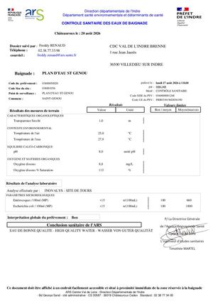 ANALYSE EAU 20/08/2026