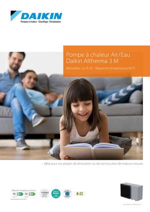 Daikin Altherma 3 M Monobloc Au R 32 Moyenne Température 60 °C
