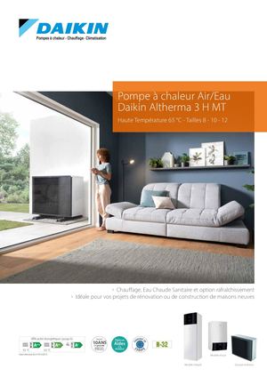 Daikin Altherma 3 H MT Haute Température 65 °C Tailles 8 10 12