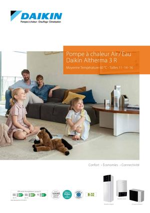 Daikin Altherma 3 R Moyenne Température 60 °C Tailles 11 14 16
