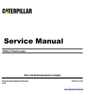 Caterpillar 950M Z Service Repair Manual PDF