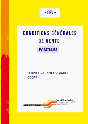 CGV VACANCES-FAMILLES 2026