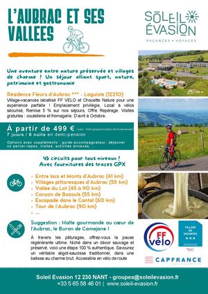 Séjours Cyclos Gravels VTT - Aveyron