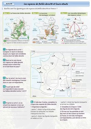 CG3 - Activité 2 - Les espaces de faible densité en France