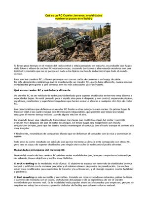 Qué es un RC Crawler: terrenos, modalidades y primeros pasos en el hobby