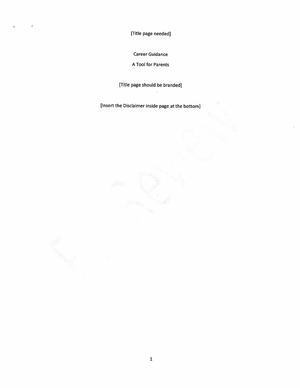 Career Guidance ( A Tool For Parents)