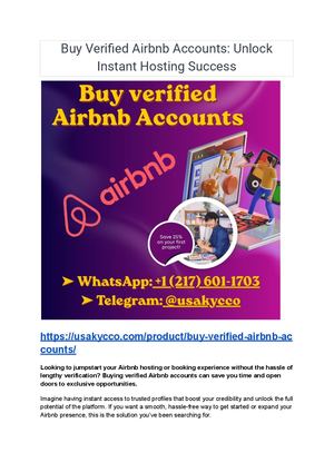 Buy Verified Airbnb Accounts Unlock Instant Hosting Success 2027
