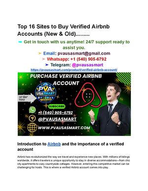 Verified Airbnb Accounts in the US: Top Sources and Buying Tips.........
