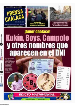 2026 08 20 Diario Prensa Chalaca