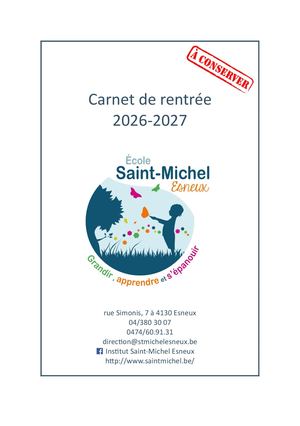 Carnet Rentrée 2026-2027