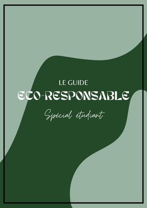 Guide Eco Responsable De l'étudiant