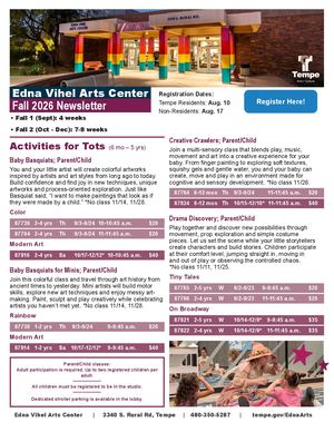 Edna Vihel Arts Fall 2026 Newsletter