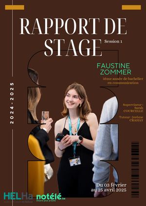 Rapport de stage B3 retour sur mon parcours