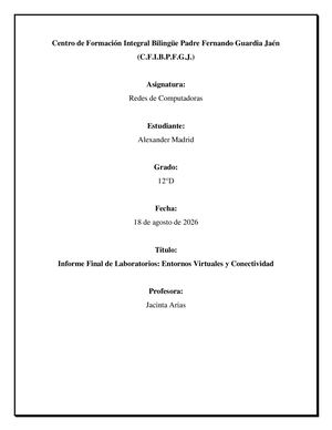 Informe Redes Final Exam Alexander Madrid 12d