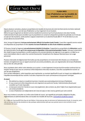 Flash Info Taxe Habitation