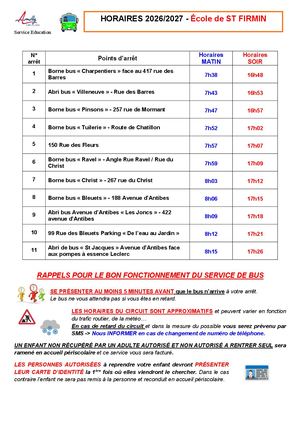 Ramassage Bus Scolaire Rentrée 2026 2207