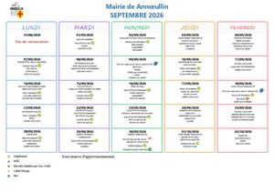 Menu Ecole Septembre 26