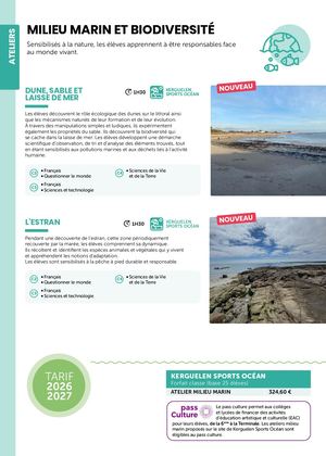 Fiche Ateliers Scolaires Milieu Marin 2026 2027