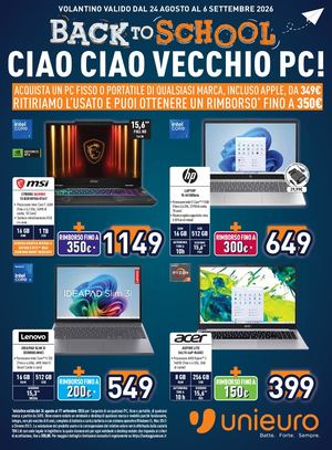 Nuovo volantino Unieuro