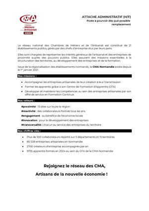 Offre Attaché Administratif 2026 1