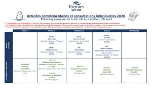 DAX PLANNING ACTIVITES COMPLEMENTAIRES