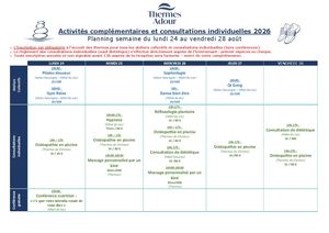 ST PAUL LES DAX PLANNING ACTIVITES COMPLEMENTAIRES