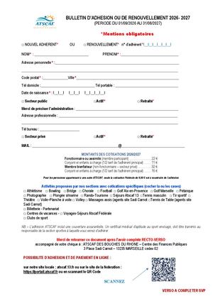 Bulletin D Adhesion 2026 2027