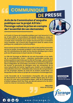 Communiqué De Presse Projet A31 Bis