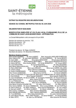 Délib approbation -  Modif3 PLU St Jean Bonnefonds