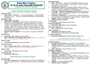 Bulletin Du 22 Août Au 5 Septembre 2026