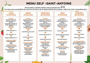 Sat Menu Self Du 24 08 2026 Au 28 08 2026