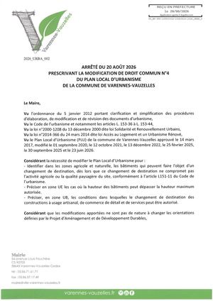 Modification PLU 28 juin 2024