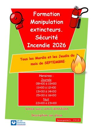 [TRS] Affiche Formation Extincteurs 2026
