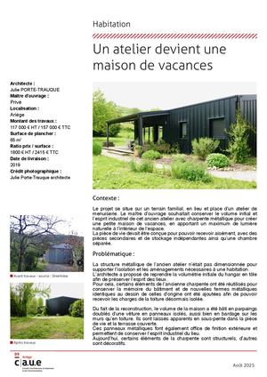 2025 Un Atelier En Maison De Vacances